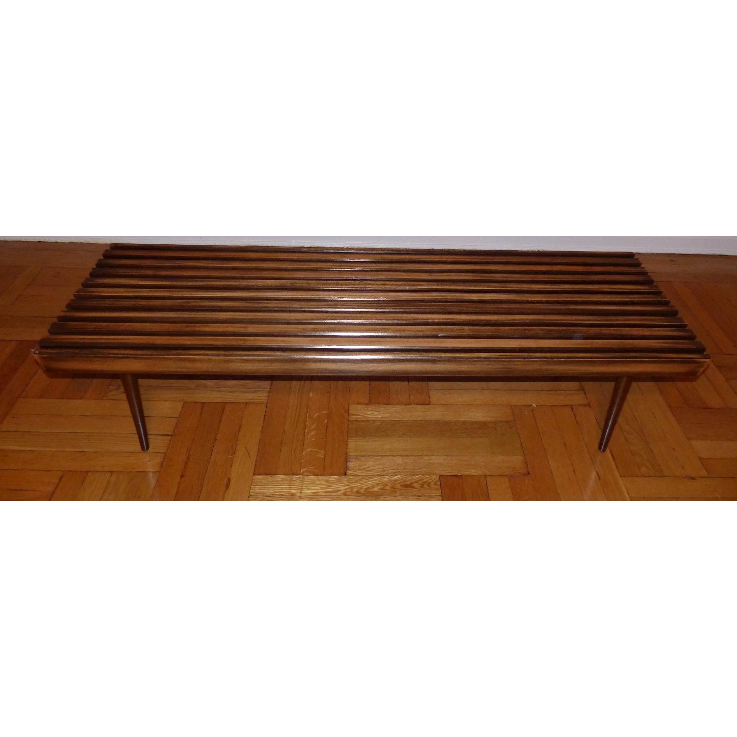 MidCentury Danish Slat Coffee Table/Bench AptDeco