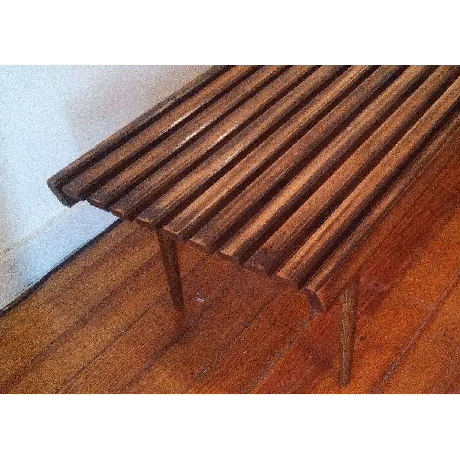 MidCentury Danish Slat Coffee Table/Bench AptDeco