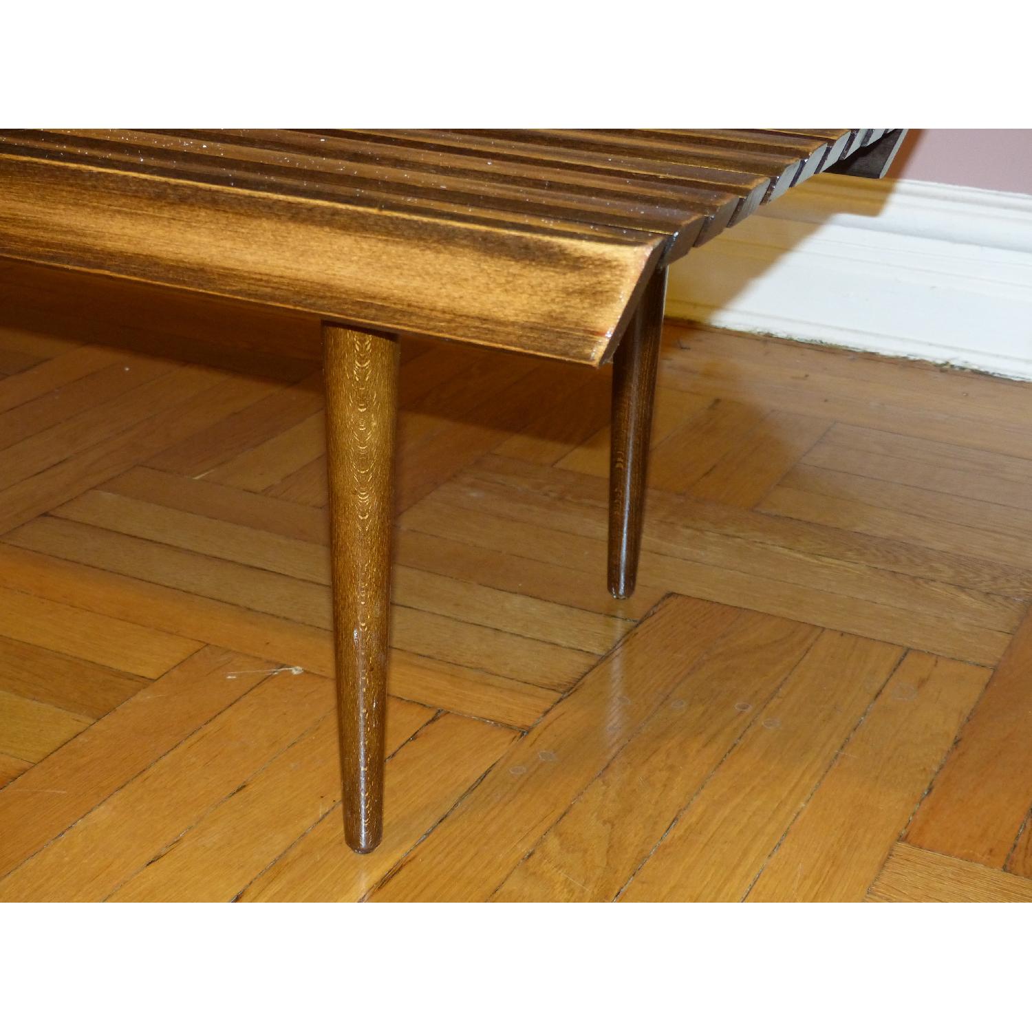 Mid-Century Danish Slat Coffee Table/Bench - image-4