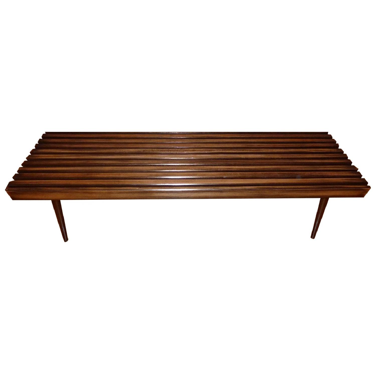 MidCentury Danish Slat Coffee Table/Bench AptDeco