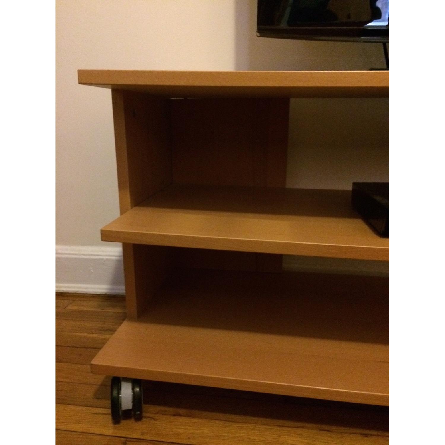 Ikea TV Stand w/ Shelves on Wheels - image-3