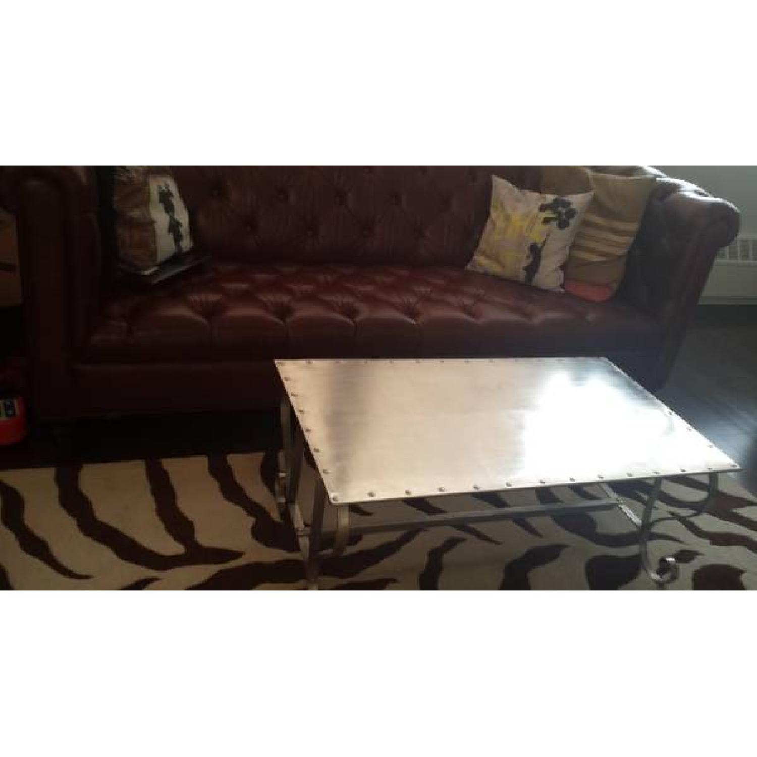 Rustic Table w/ Metal Rivets - image-3