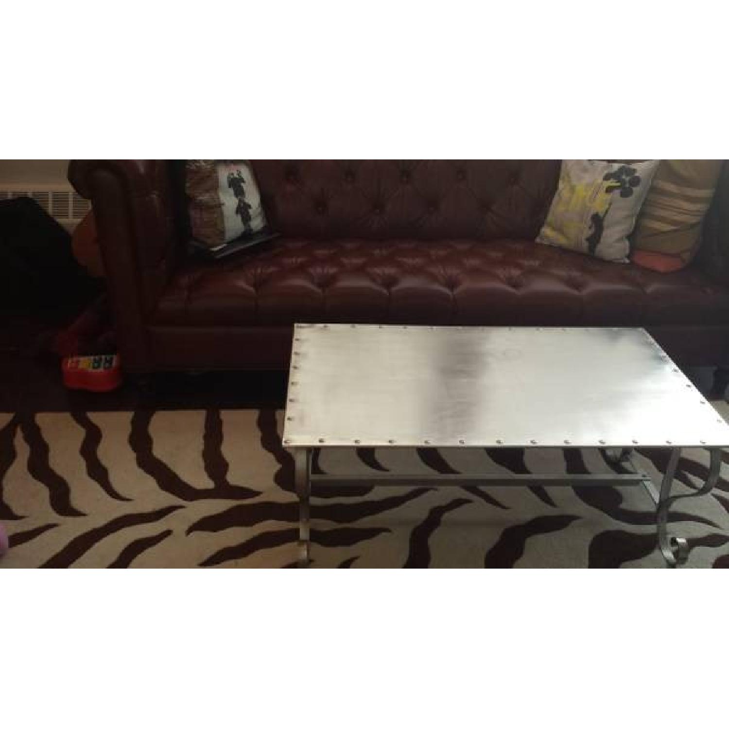 Rustic Table w/ Metal Rivets - image-5