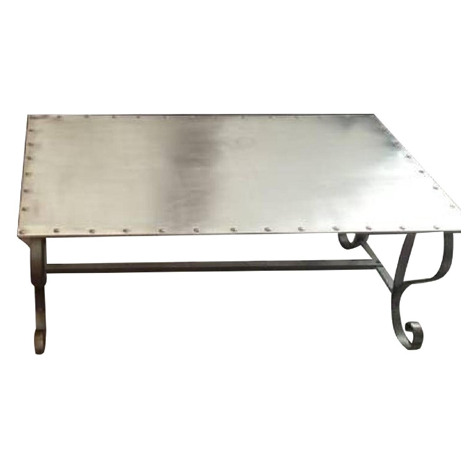Rustic Table w/ Metal Rivets - image-0