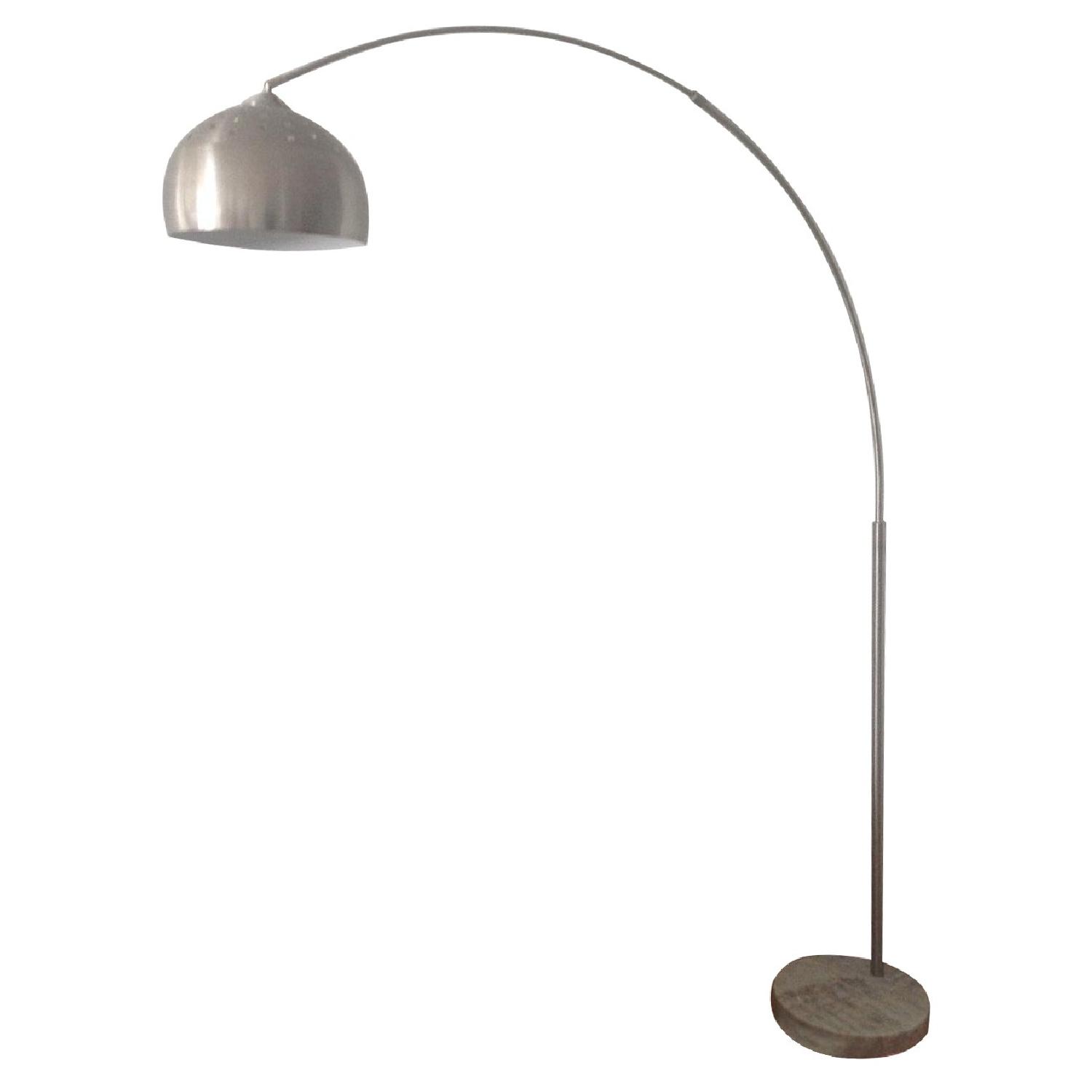 Arco Style Lamp with Round White Marble Base - AptDeco