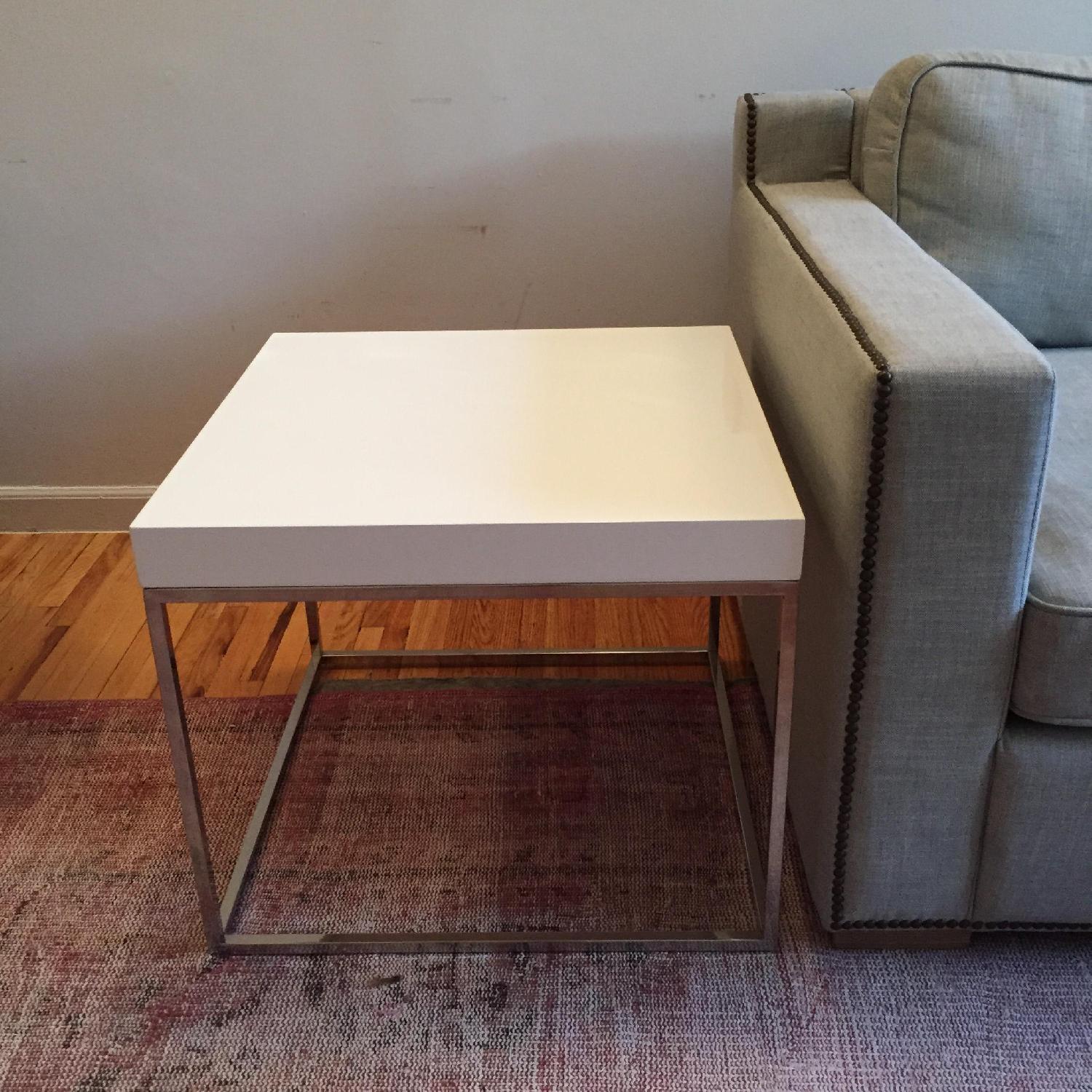 CB2 Chill White Side Tables - image-1