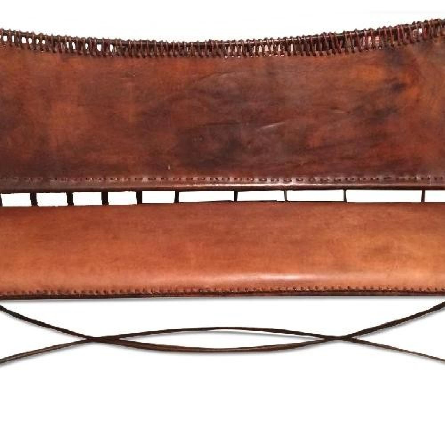 Rustic Wrought Iron Loveseat AptDeco