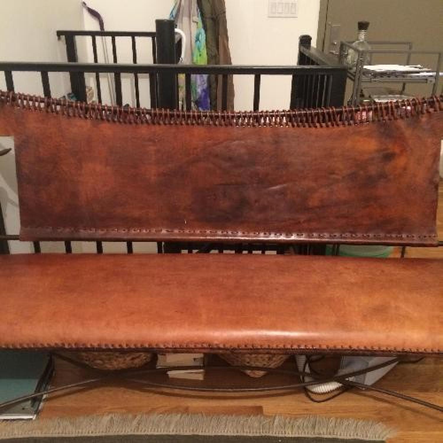 Rustic Wrought Iron Loveseat AptDeco