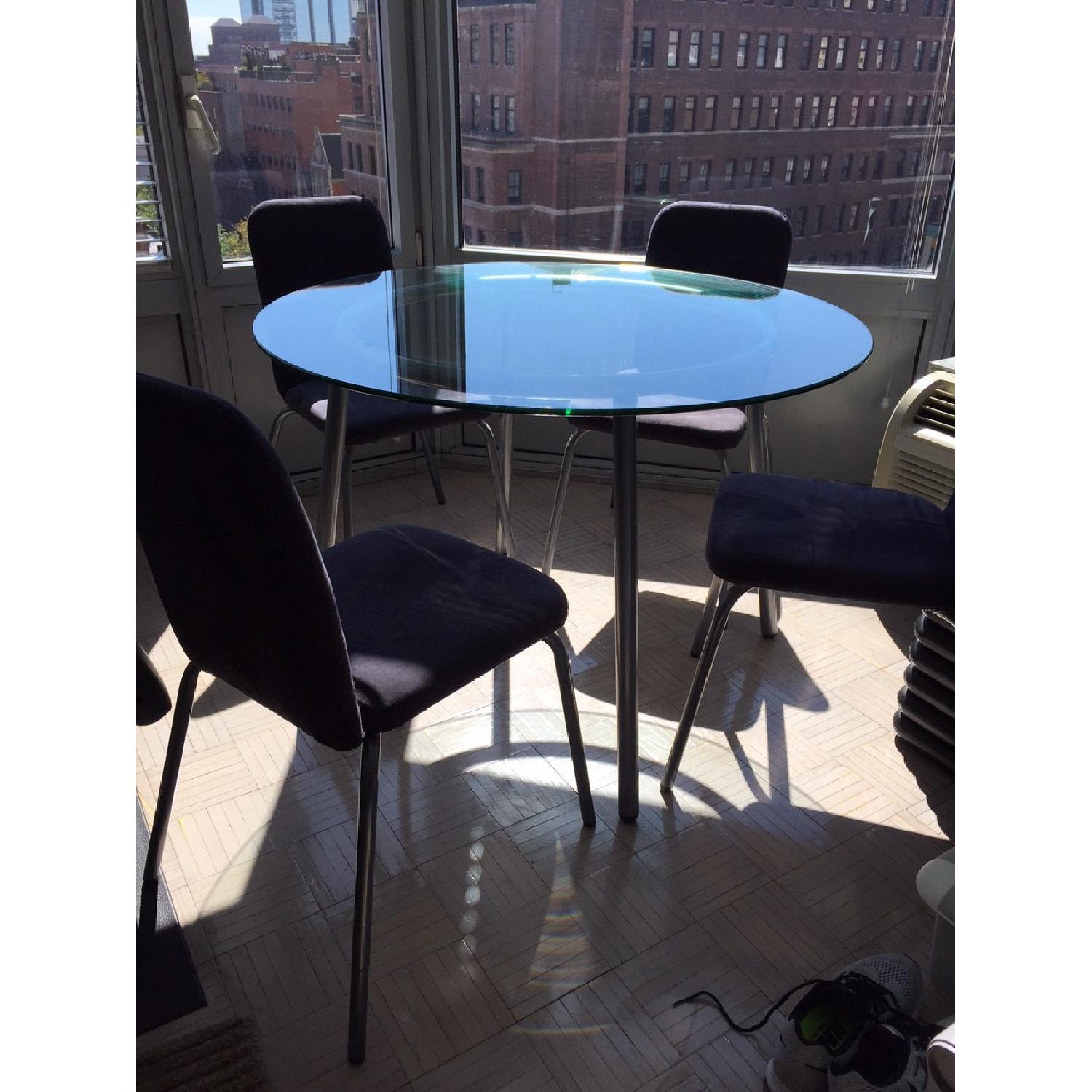 Ikea Glass Table w/ 4 Chairs - image-1