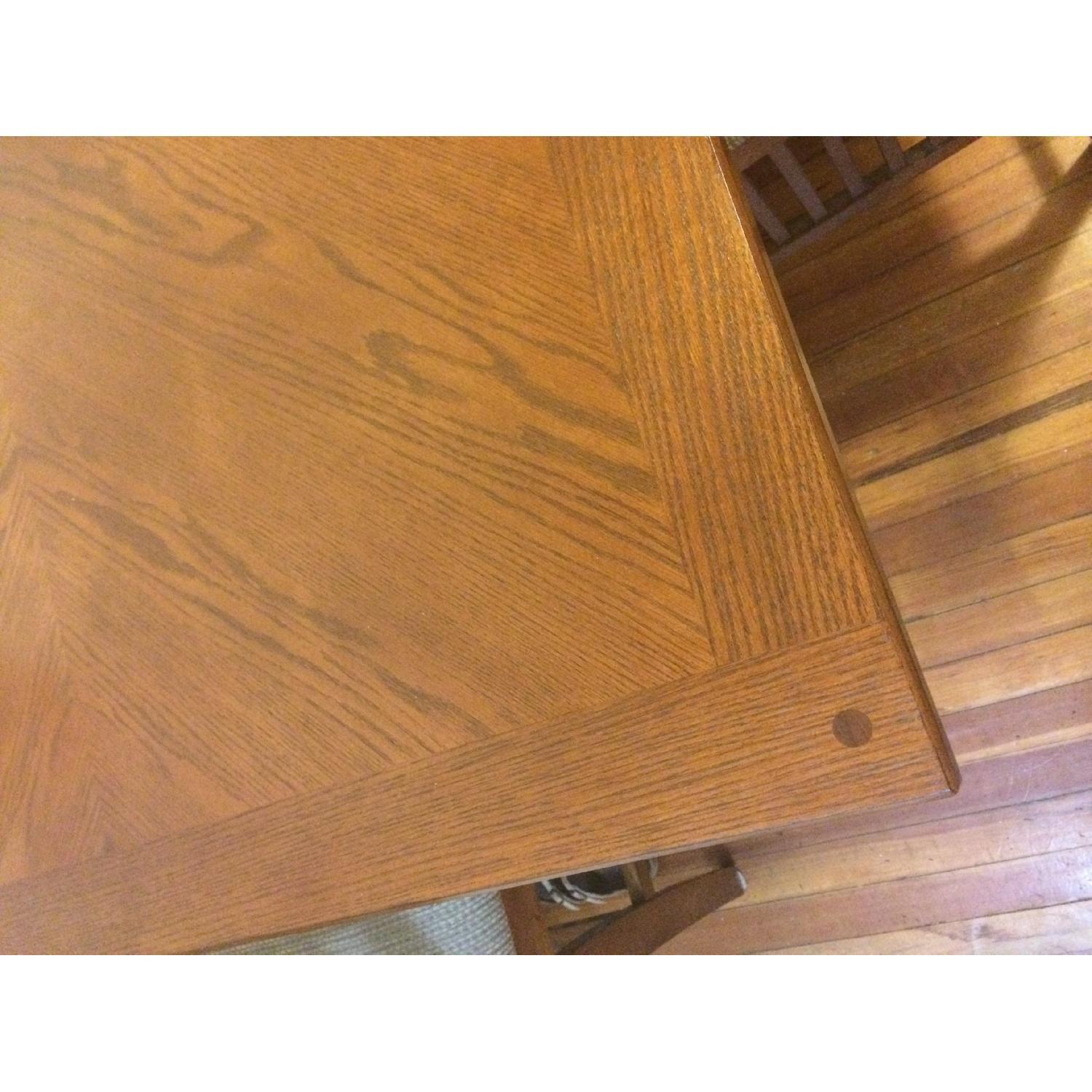Bob's Hardwood Expandable Dining Table w/ Storage & 4 High Top Chairs - image-3