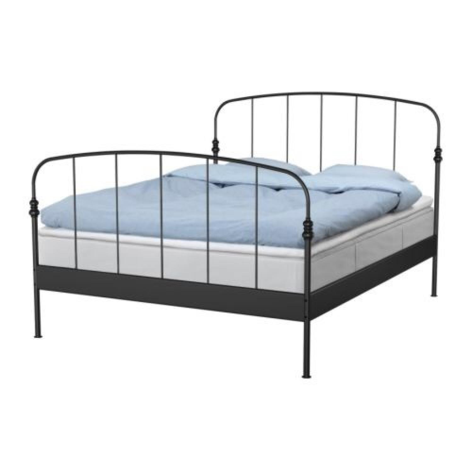 Ikea Black Metal Full Size Bed Frame - image-2