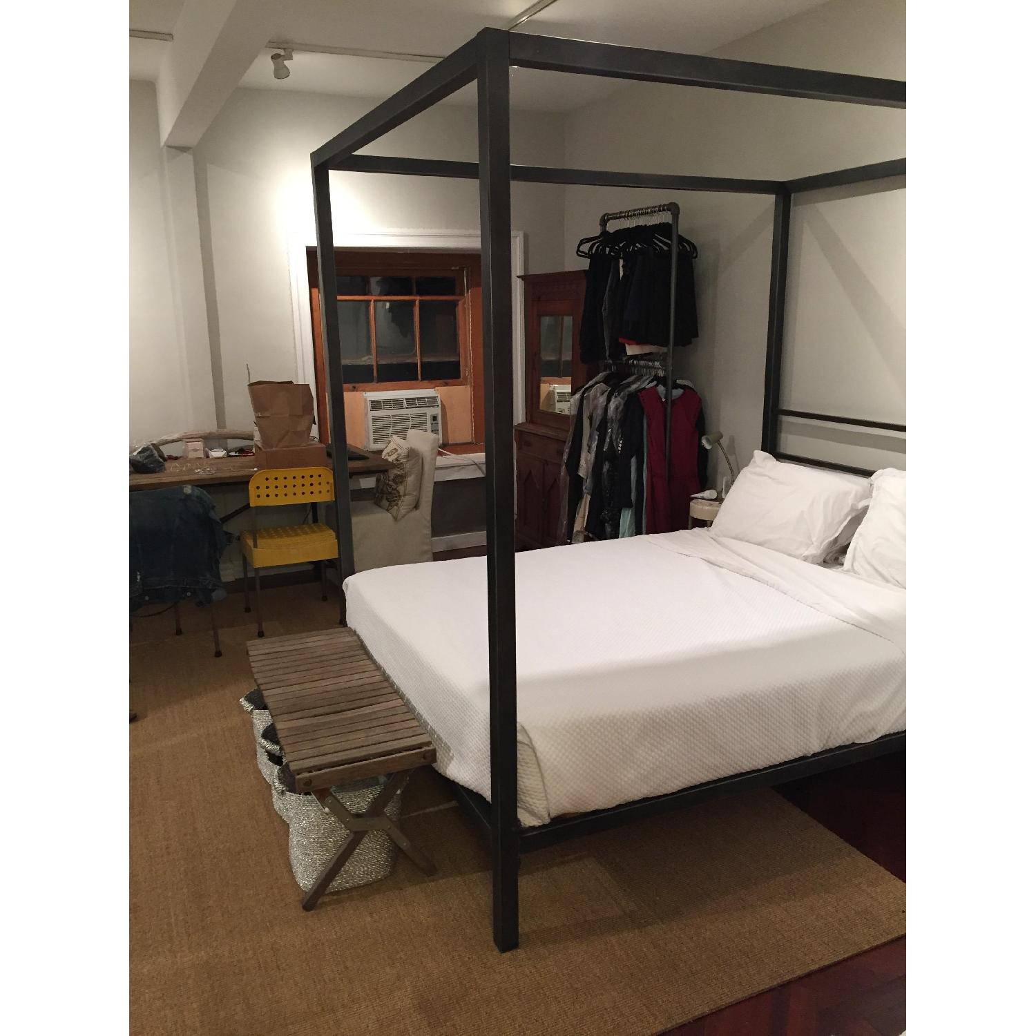 West Elm Queen Platform 4 Post Bed - image-3