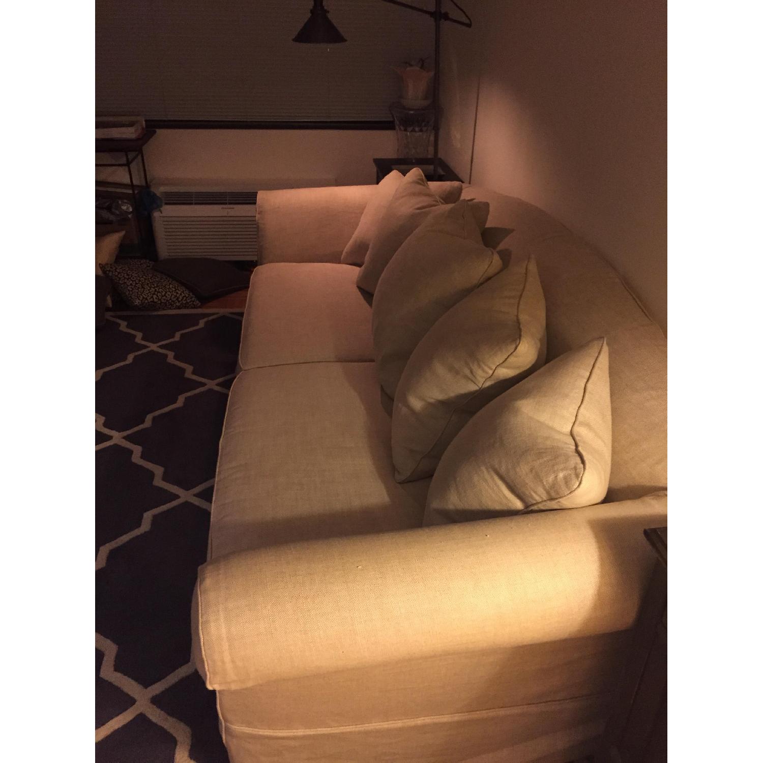 Restoration Hardware Camelback Sofa in Down Belgian Linen Sand - image-2