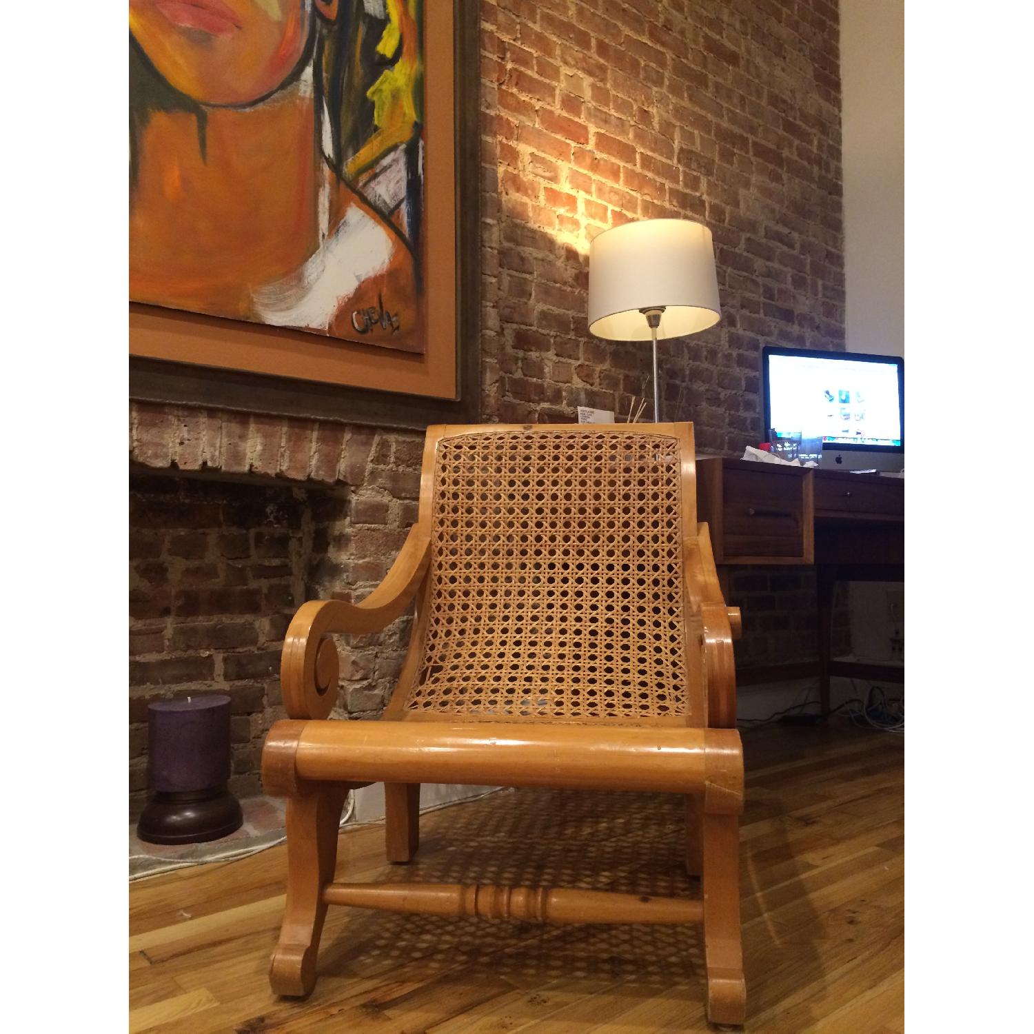 Farre Wood Rattan Poltroon - image-7