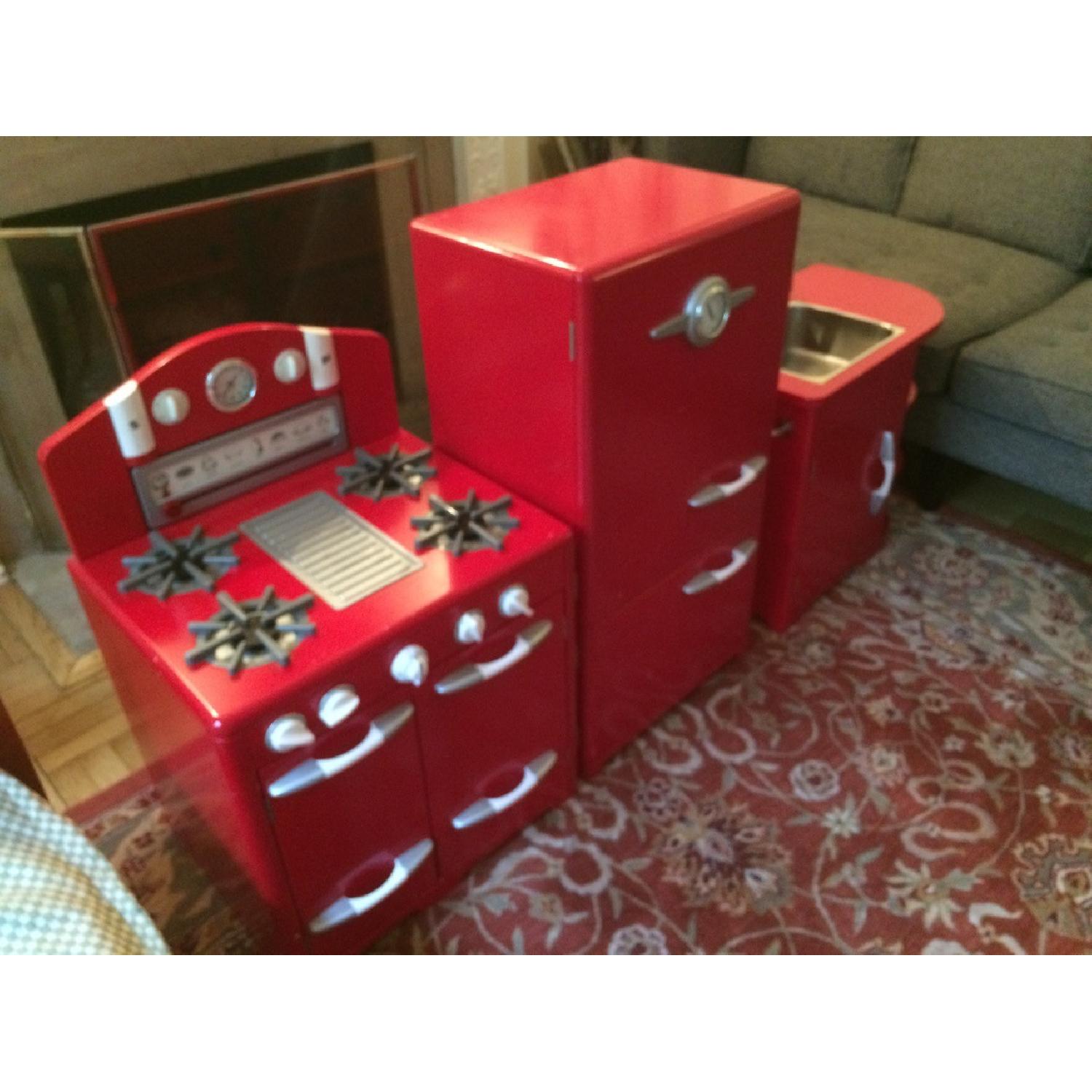 Pottery Barn Children's Red Retro Kitchen Set - Set of 3 - image-3
