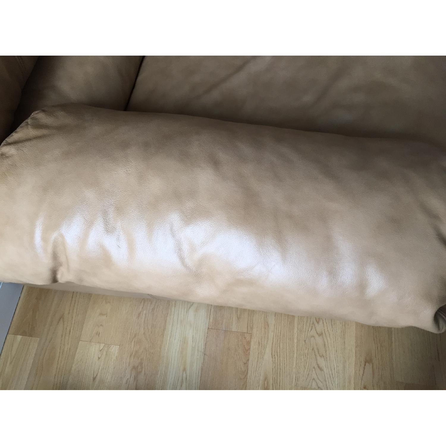 Arizona Leather Beige Leather Couch - image-4
