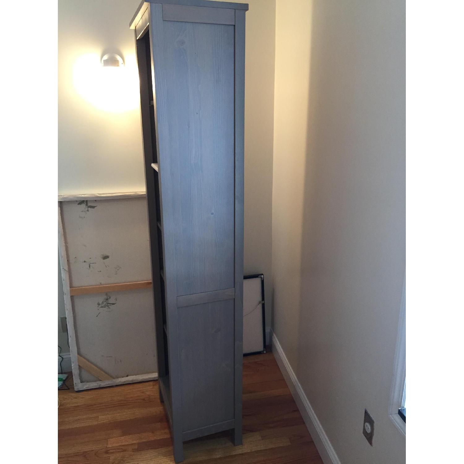 Ikea Solid Wood Bookcase with Four Shelves AptDeco