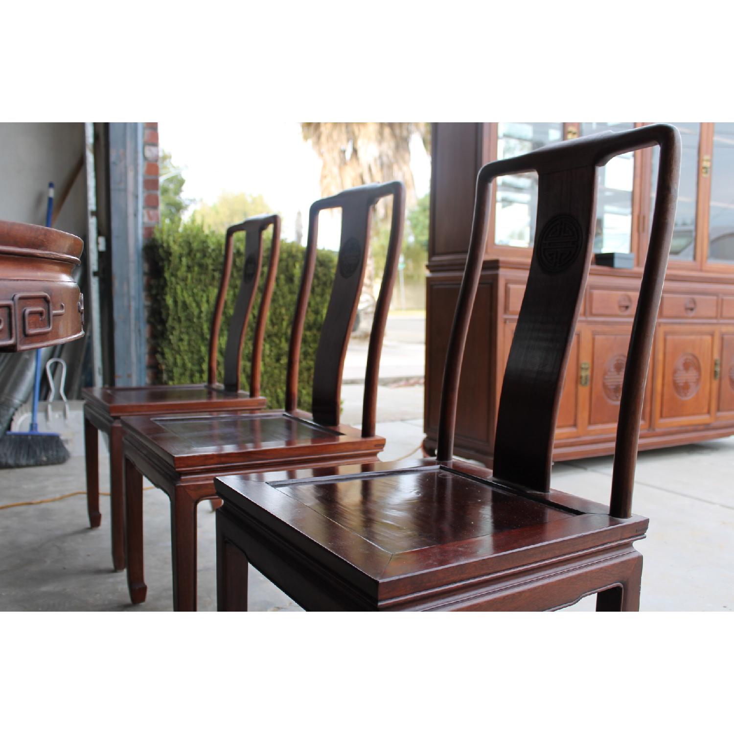 Solid Rosewood Adjustable Dining Table w/ 8 Chairs - image-4