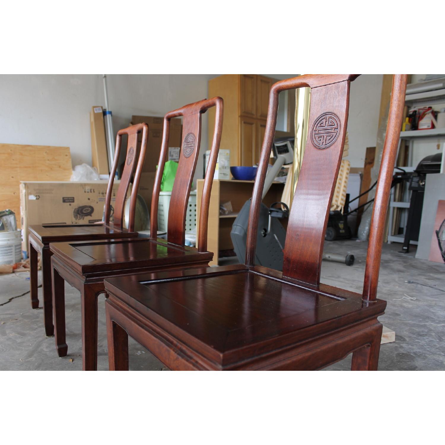 Solid Rosewood Adjustable Dining Table w/ 8 Chairs - image-5