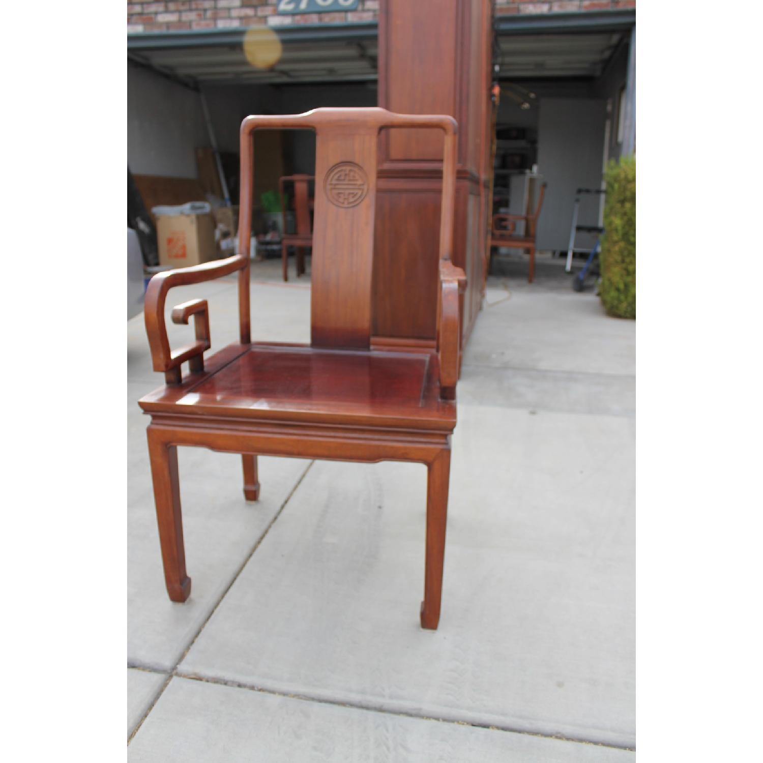 Solid Rosewood Adjustable Dining Table w/ 8 Chairs - image-6