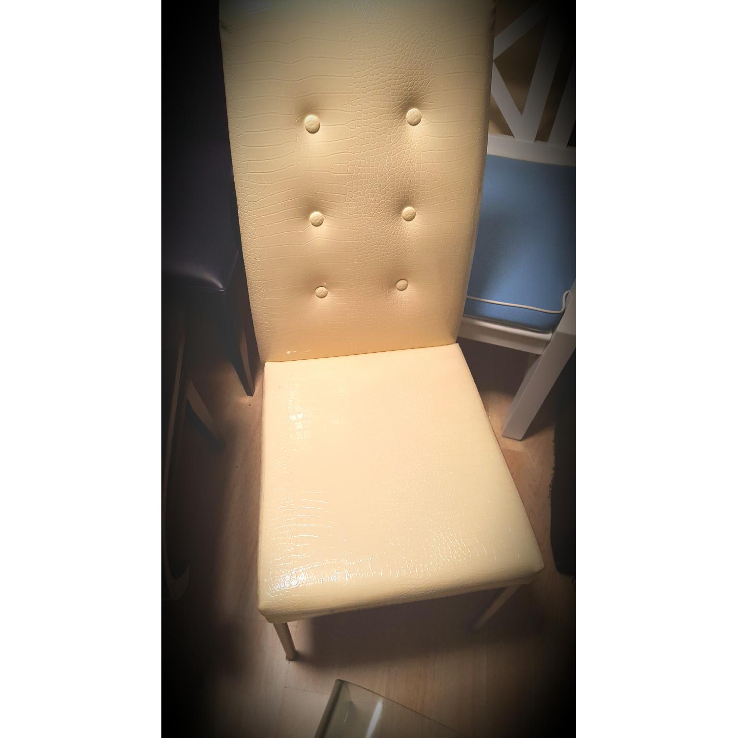 Alligator Skin Texture Leather Imitation Dining Chairs - Set of 6 - image-1