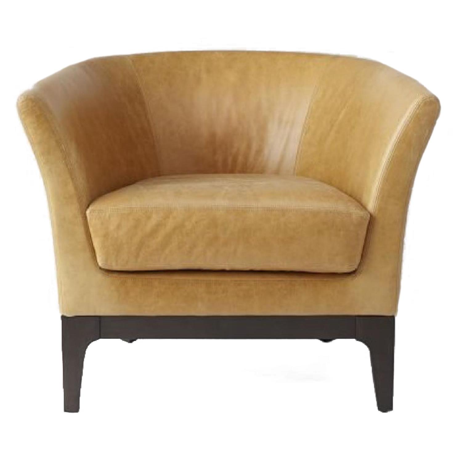 West Elm Tulip Leather Chairs - image-2