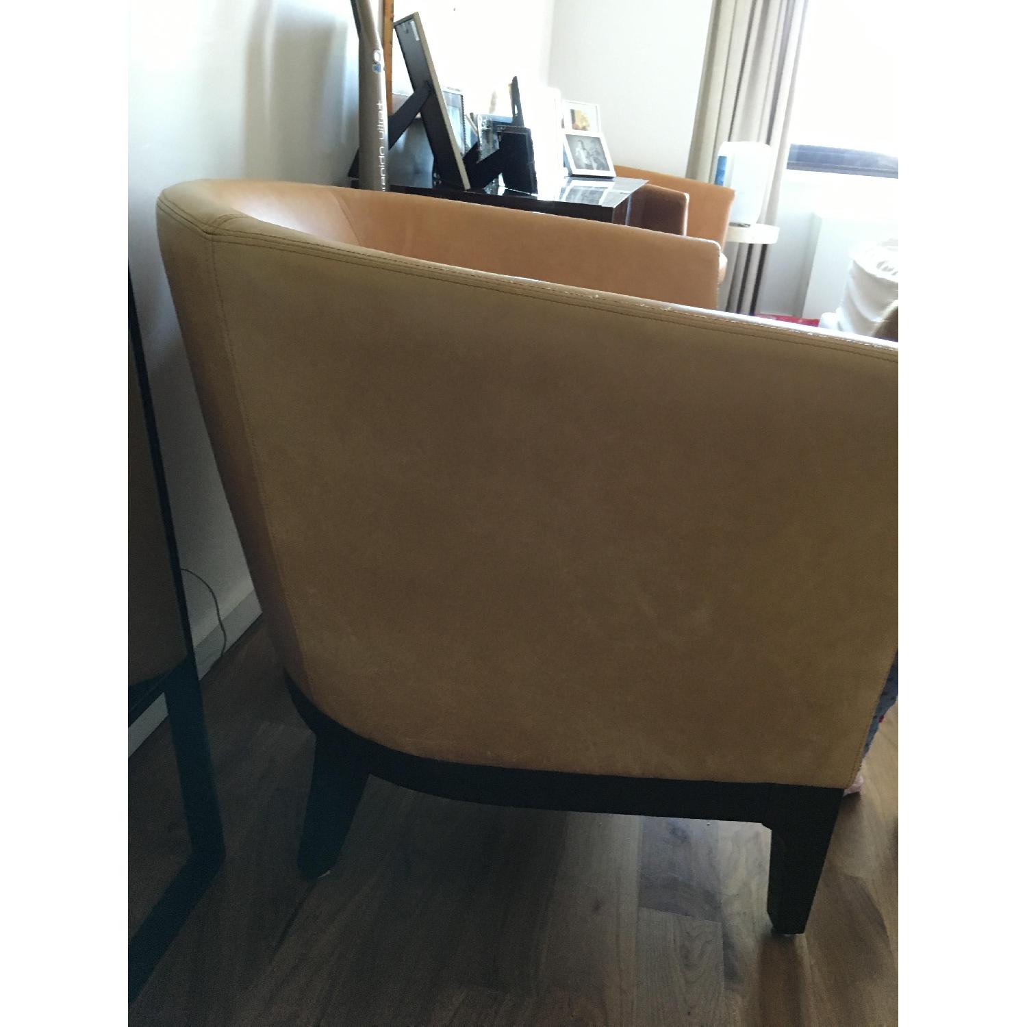 West Elm Tulip Leather Chairs - image-3