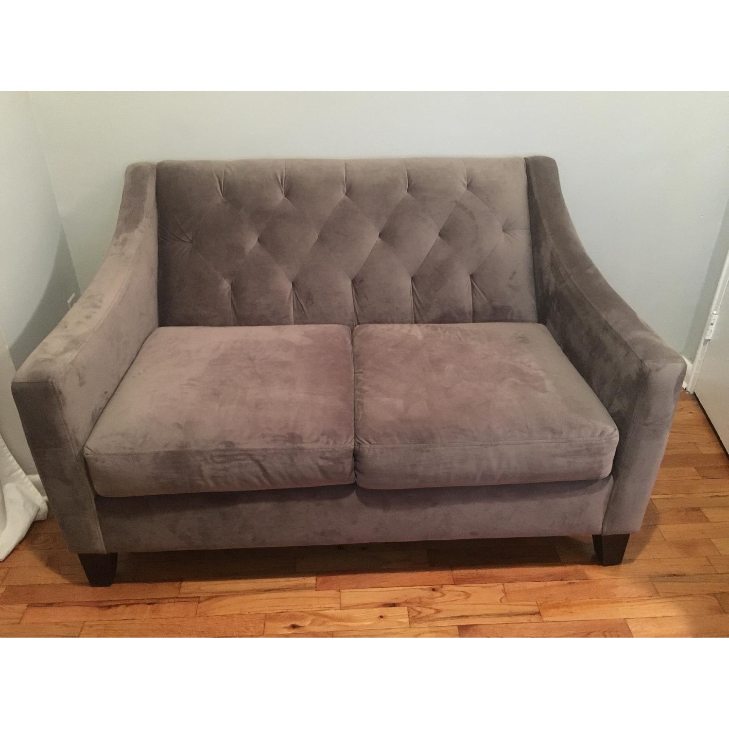 Macy's Chloe Velvet Tufted Loveseat - image-1