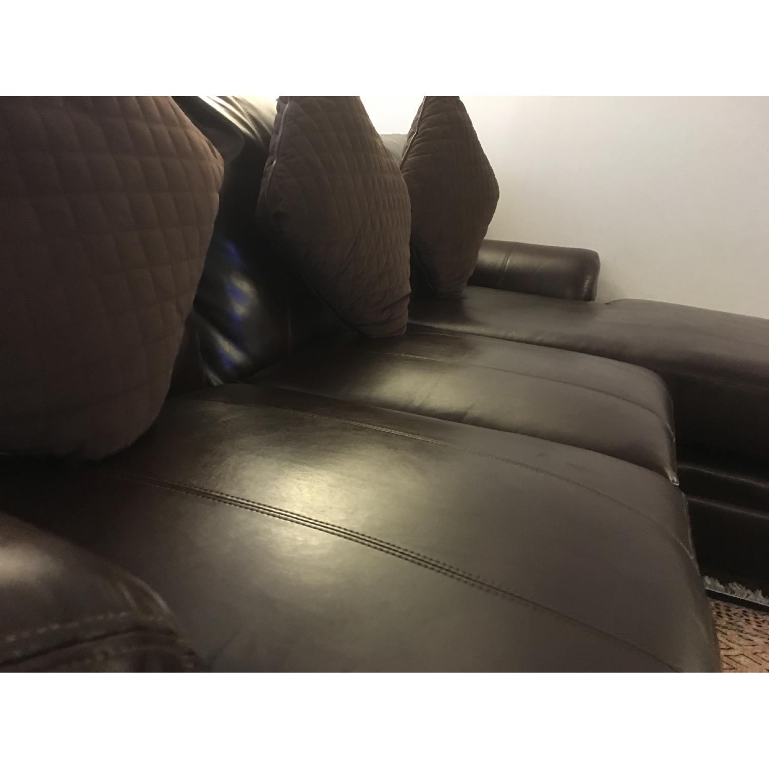 Bob's Jackson Furniture Bonded Leather Sectional Sofa - image-6