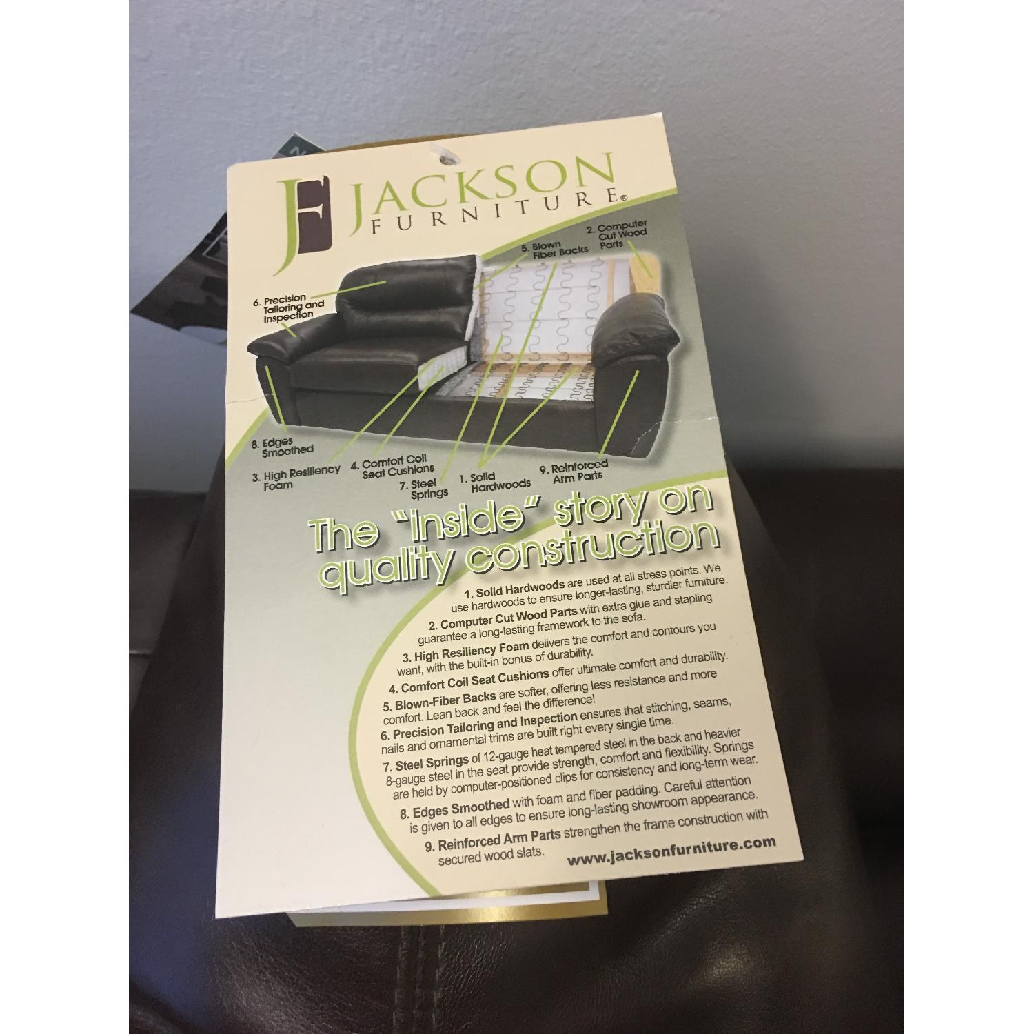 Bob's Jackson Furniture Bonded Leather Sectional Sofa - image-7