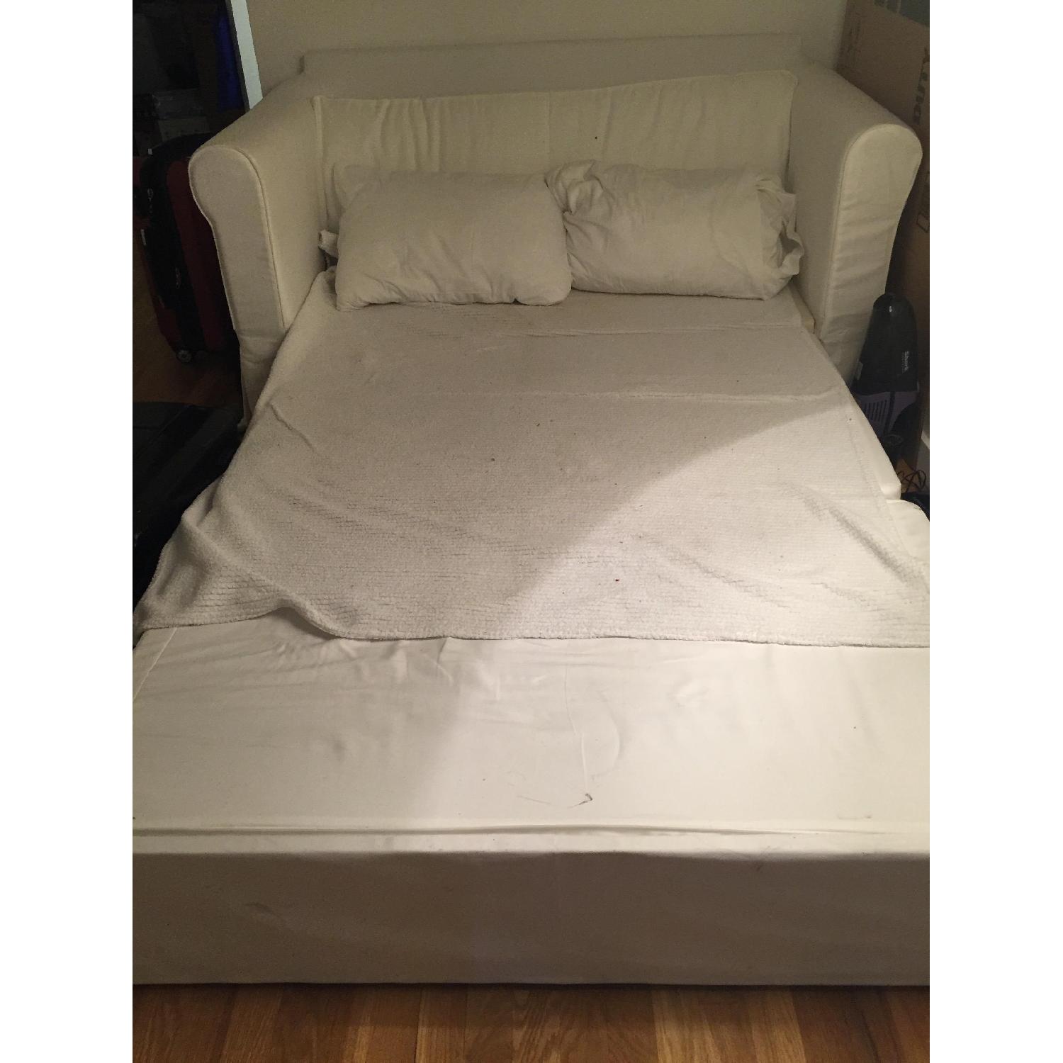 Ikea White Pull Out Sofa Bed - image-1