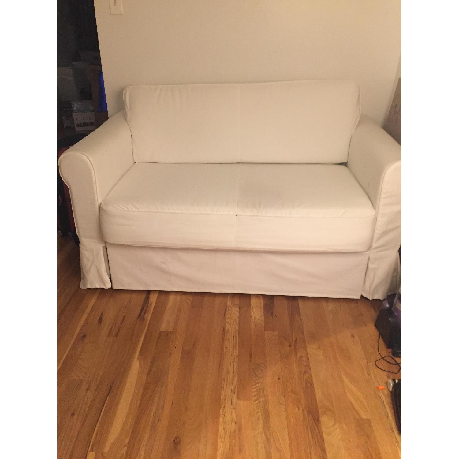 Ikea White Pull Out Sofa Bed - image-3