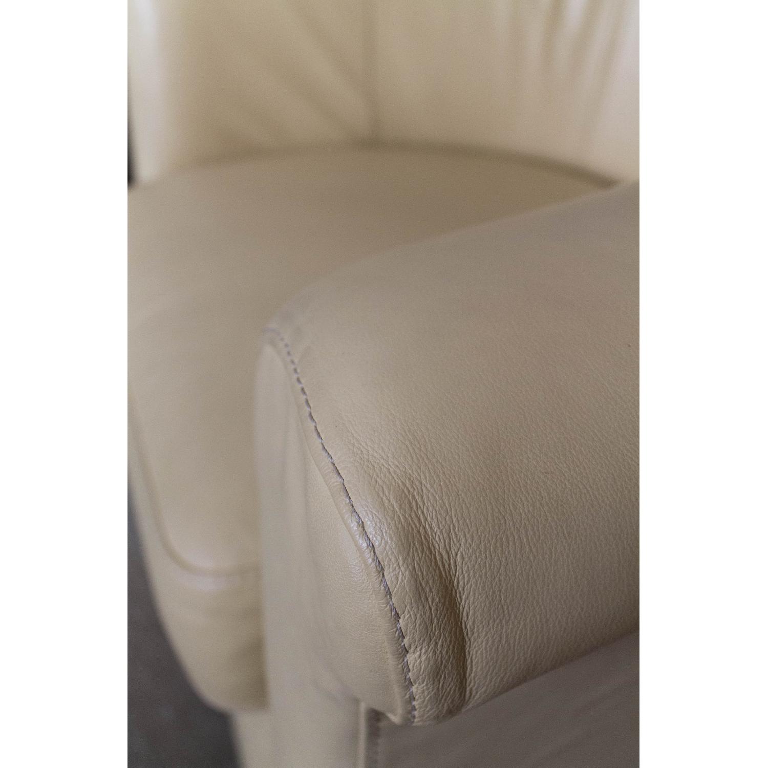 Macy's Yellow Leather Swivel Accent Chair - image-3