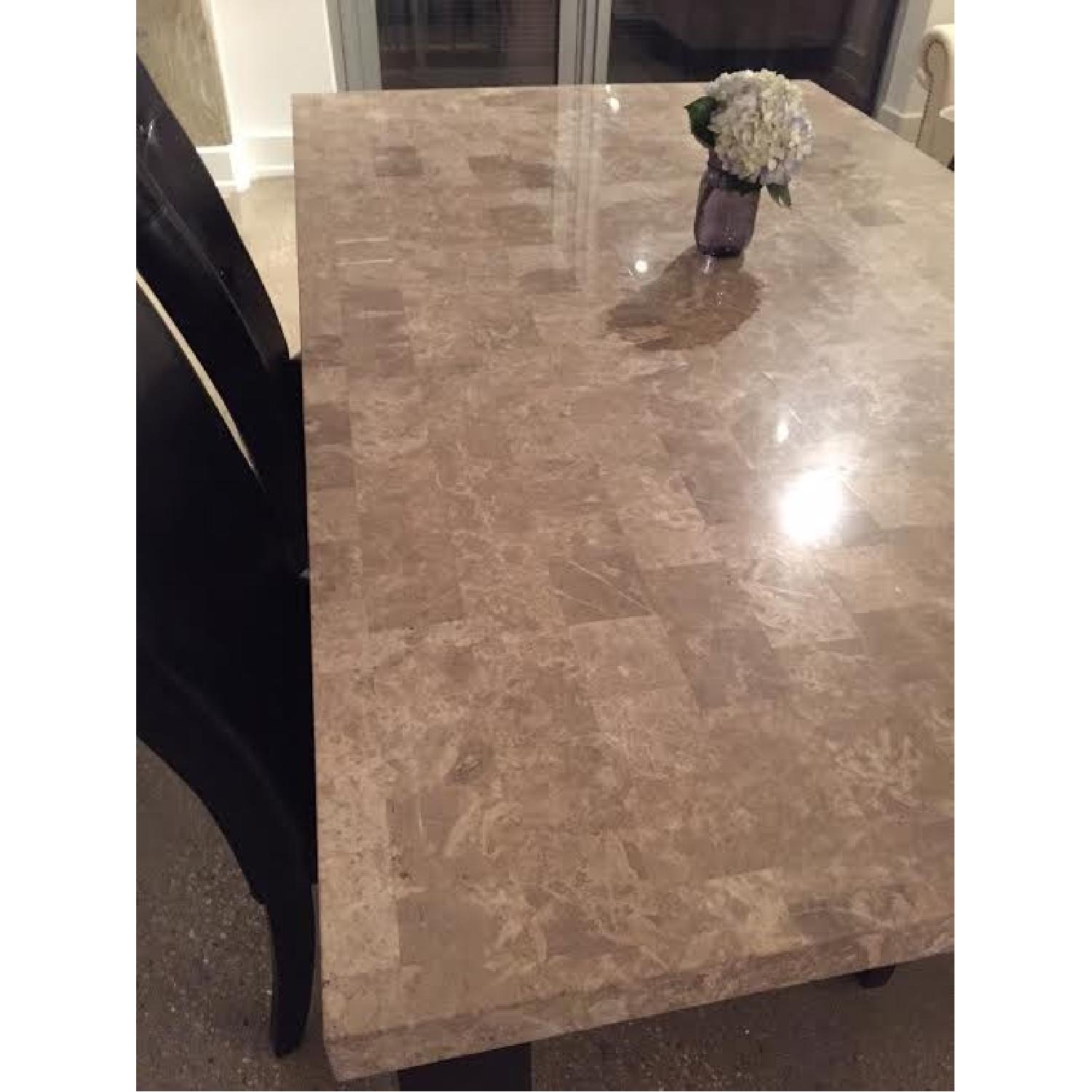Steve Silver Furniture Marble Top Dining Table w/ 4 Chairs - image-4