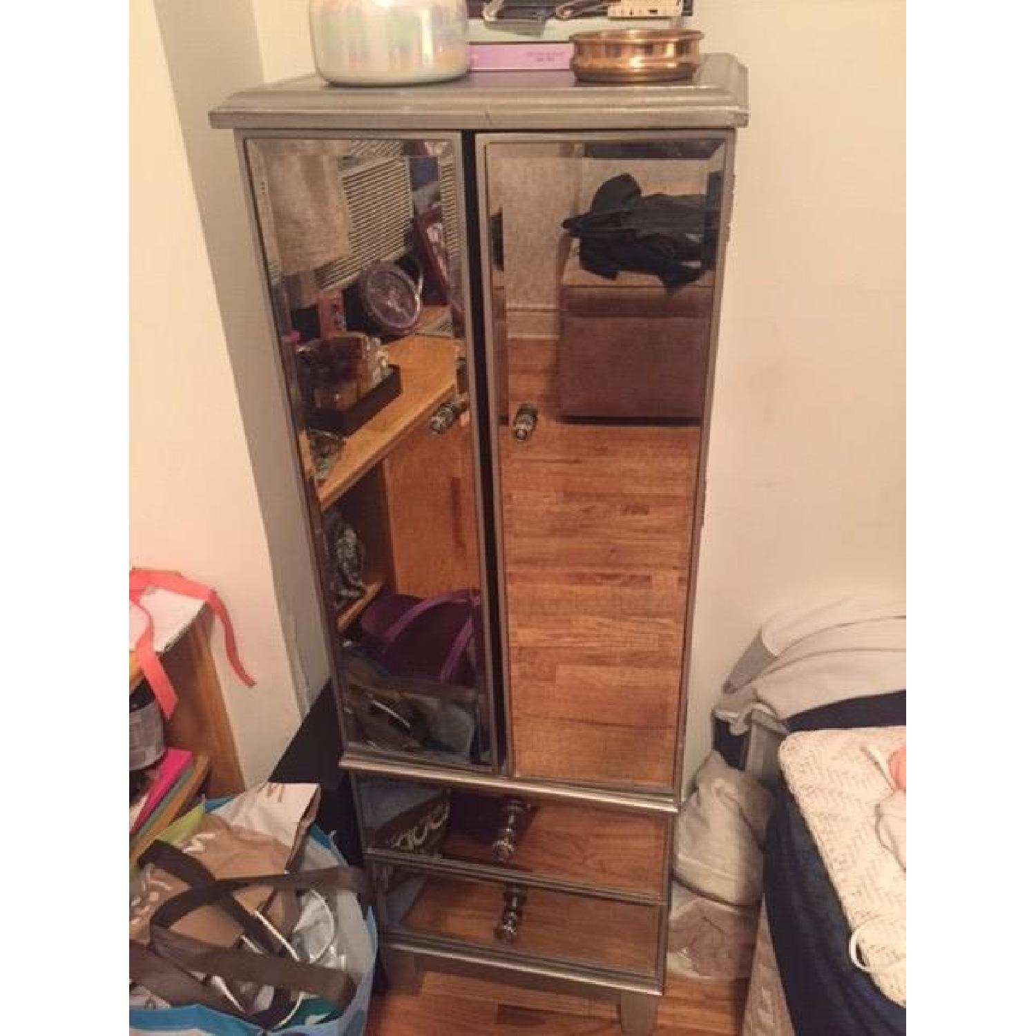 Pier 1 Mirrored Jewelry Armoire - image-1