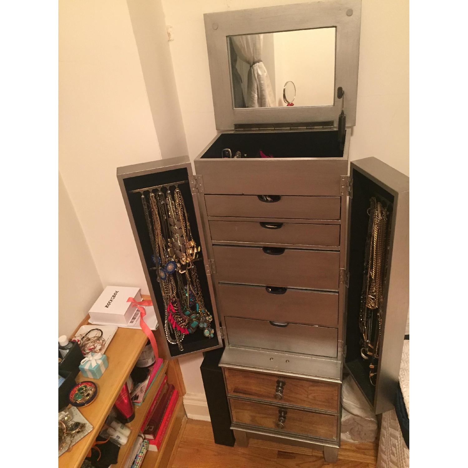 Pier 1 Mirrored Jewelry Armoire - image-2