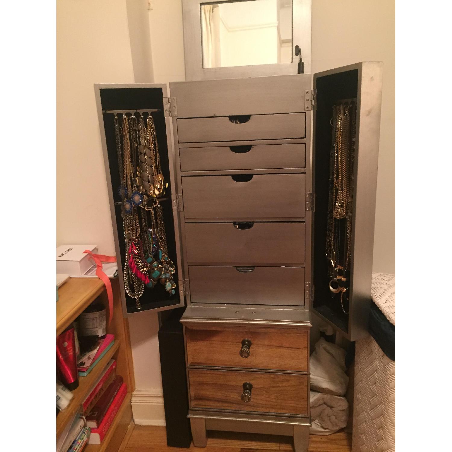 Pier 1 Mirrored Jewelry Armoire - image-3