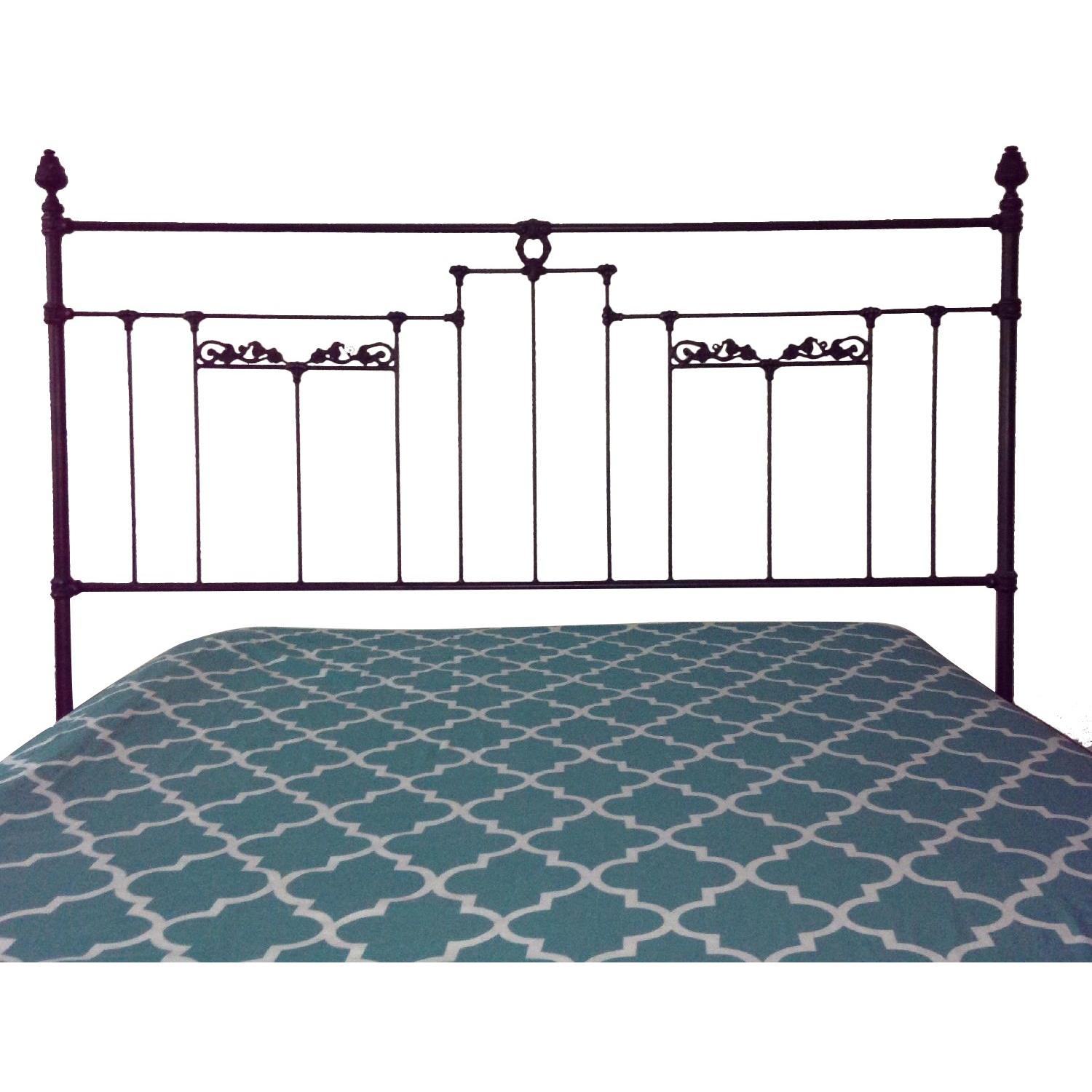 Charles P Rodgers Cast Iron Headboard w/ Custom Frame - image-0