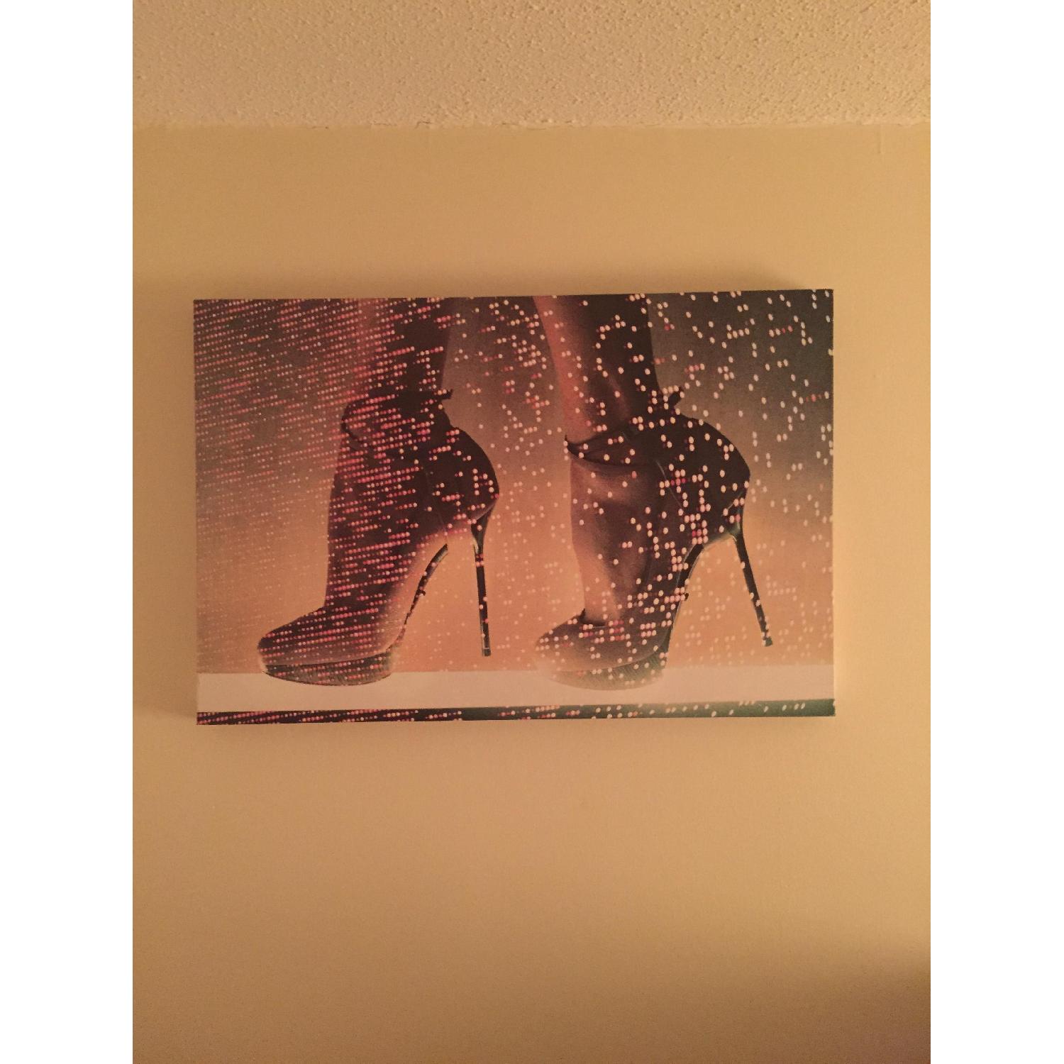 Fluorescent Palace Canvas Art - Neon Catwalk - image-1