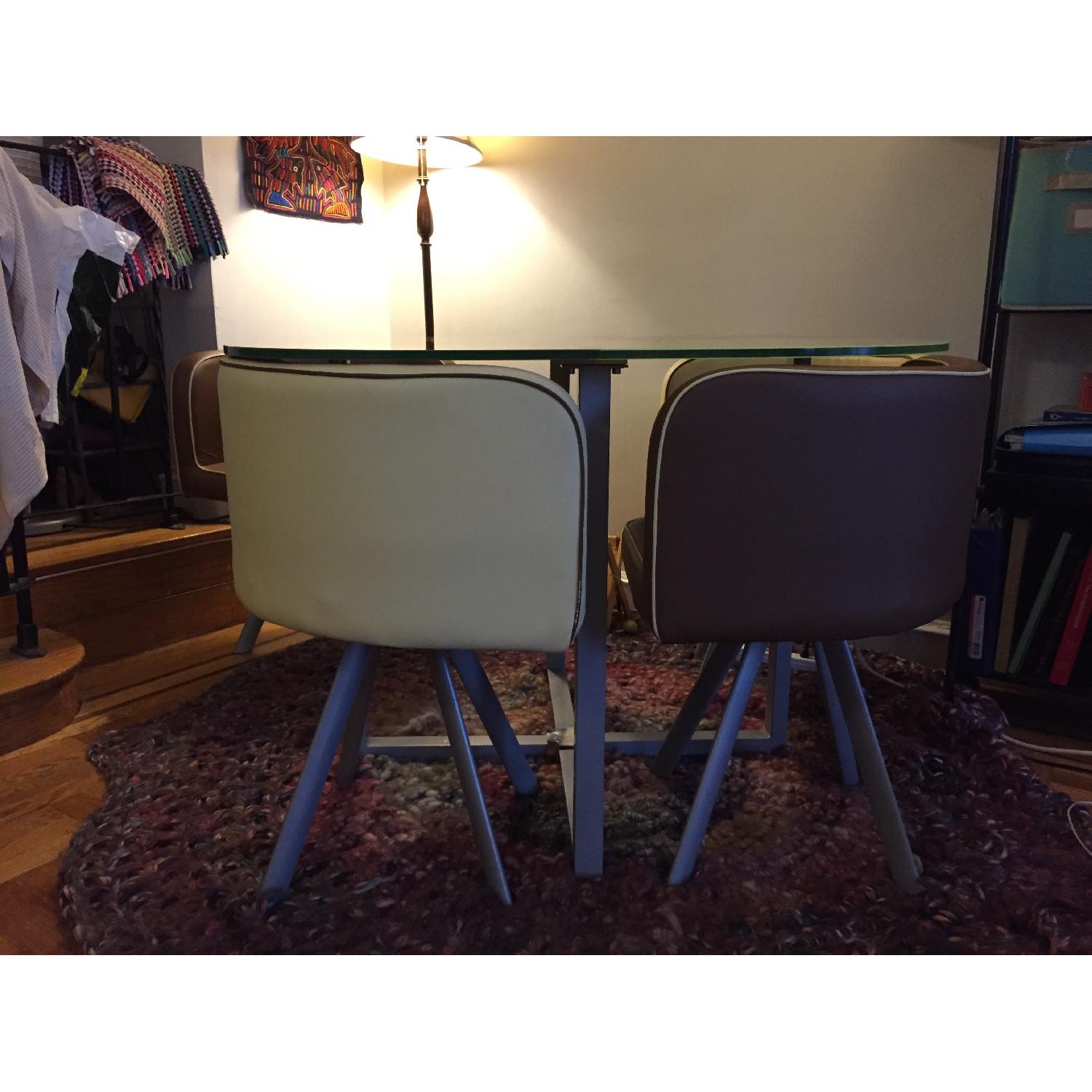 Retro Style Dining Table w/ 4 Chairs - image-2