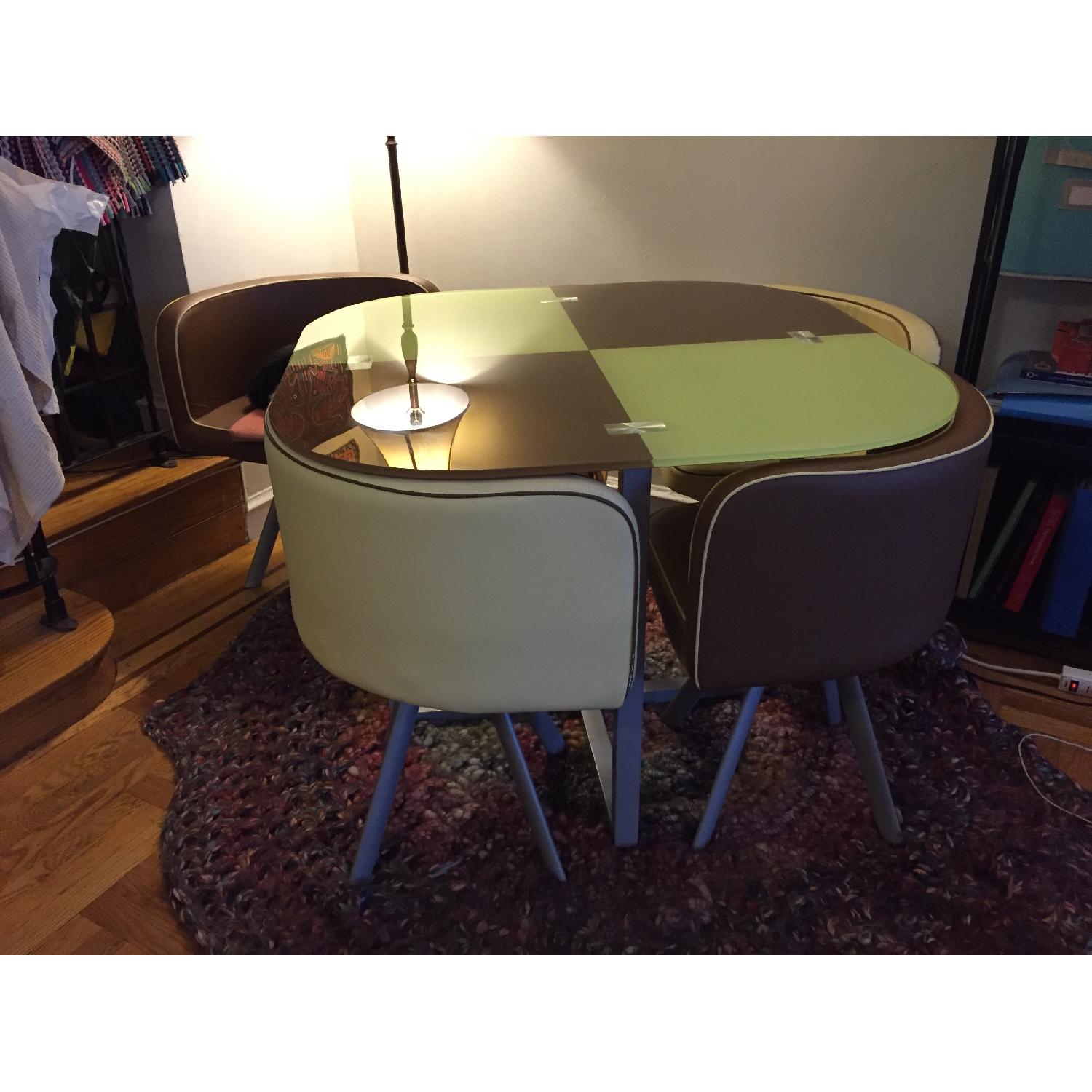 Retro Style Dining Table w/ 4 Chairs - image-3