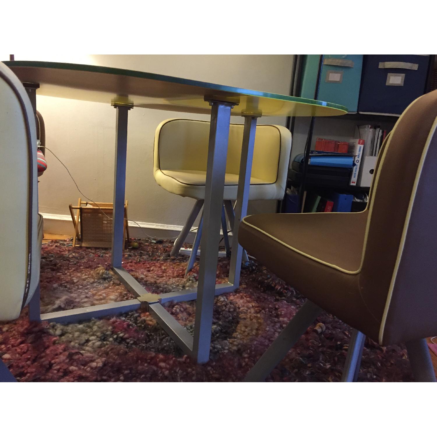 Retro Style Dining Table w/ 4 Chairs - image-4