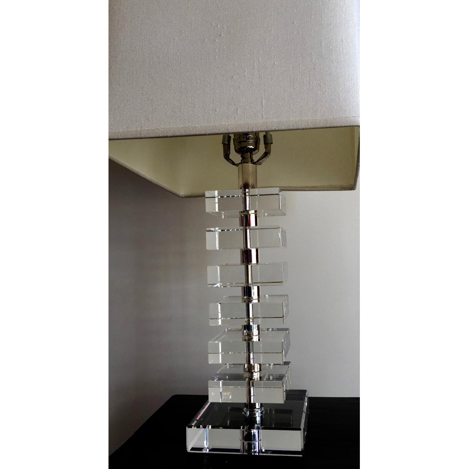 Robert Abbey Vintage Stacked Crystal Table Lamp - image-3