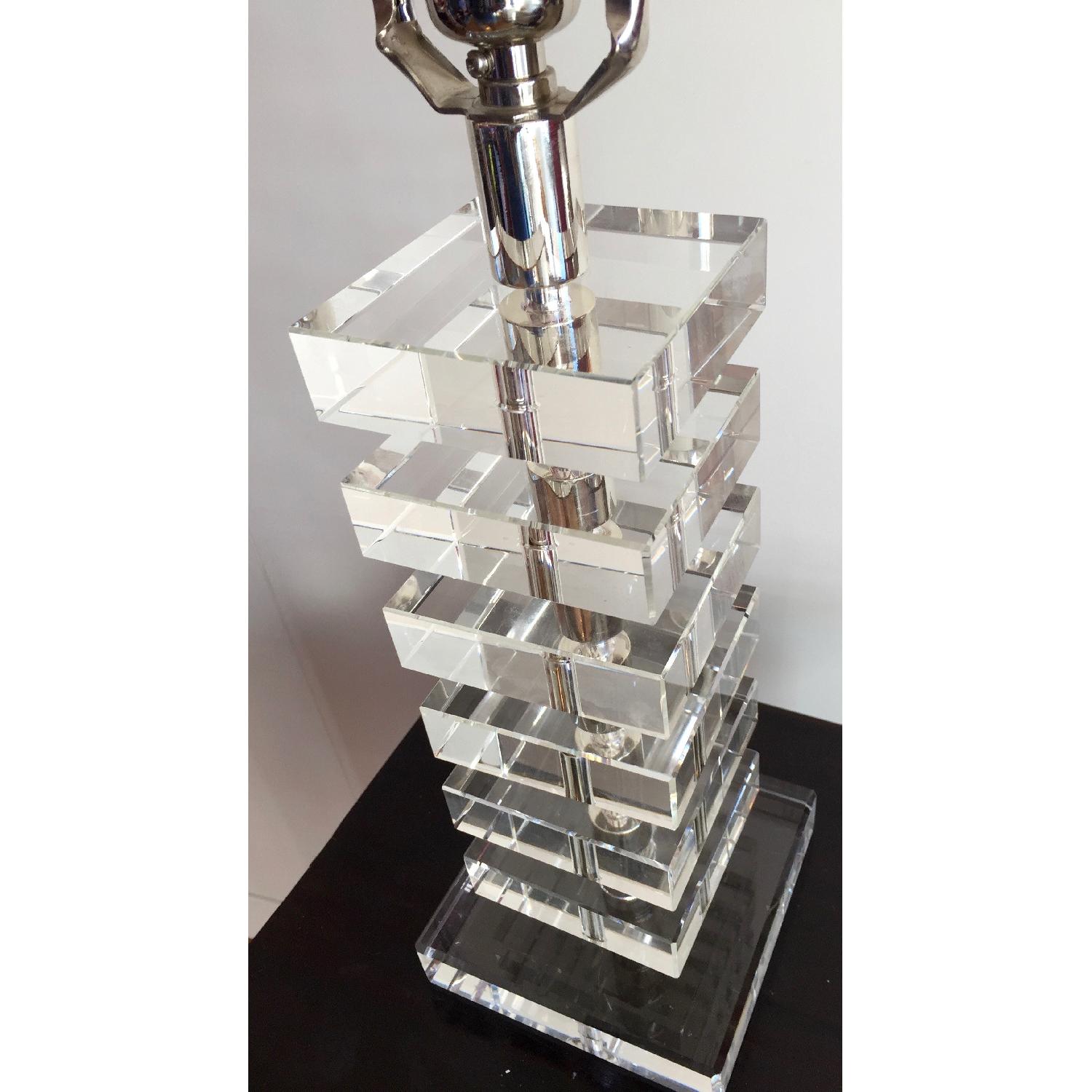 Robert Abbey Vintage Stacked Crystal Table Lamp - image-4