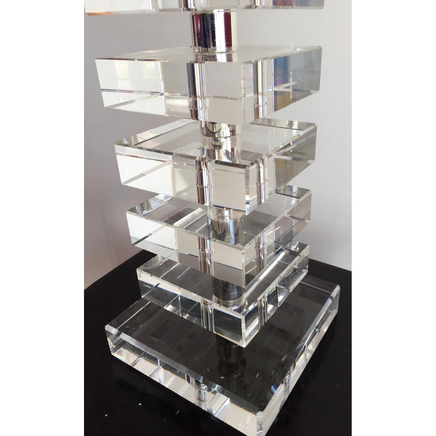 Robert Abbey Vintage Stacked Crystal Table Lamp - image-5