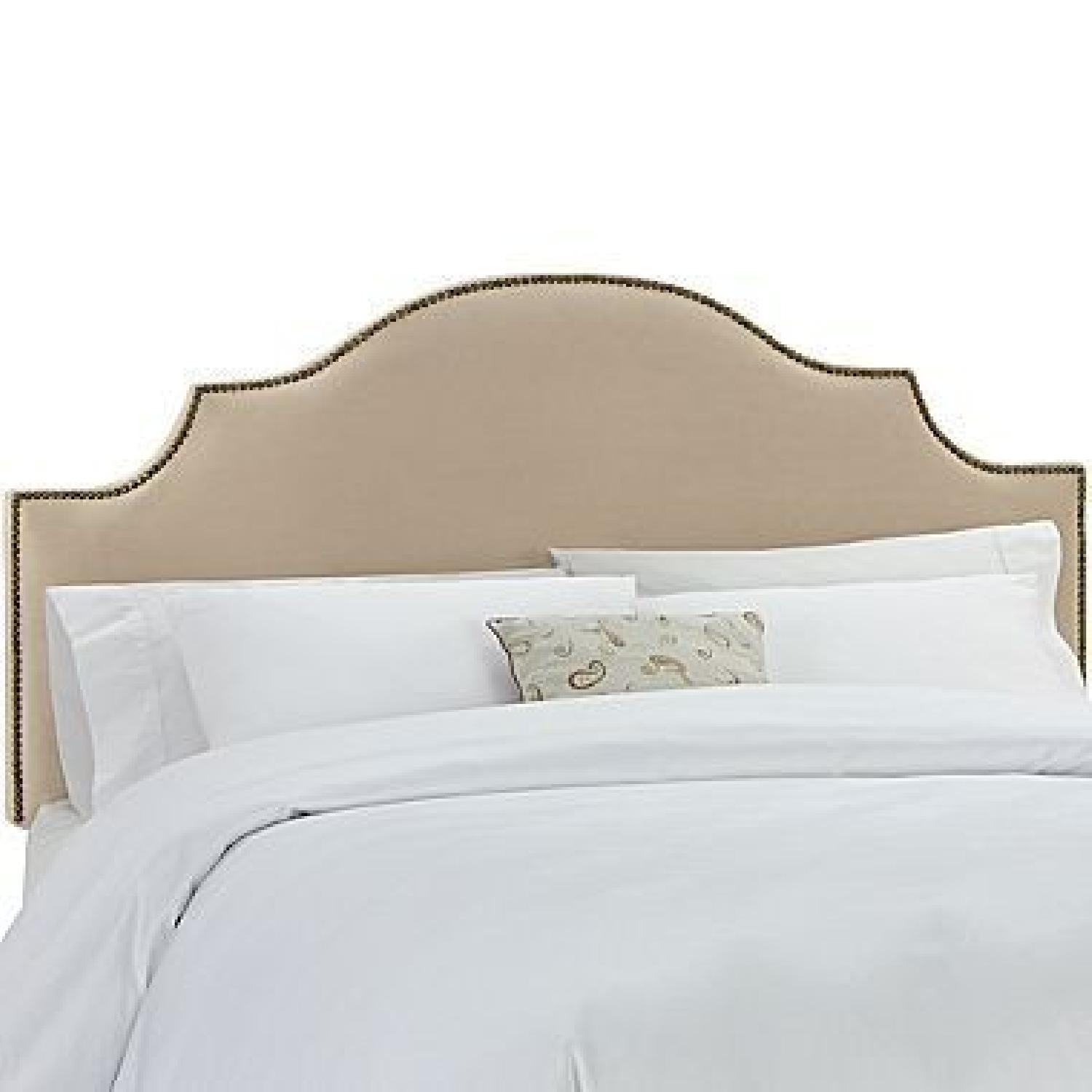 JC Penney Full Size Upholstered Bed Frame w/ Headboard - image-4