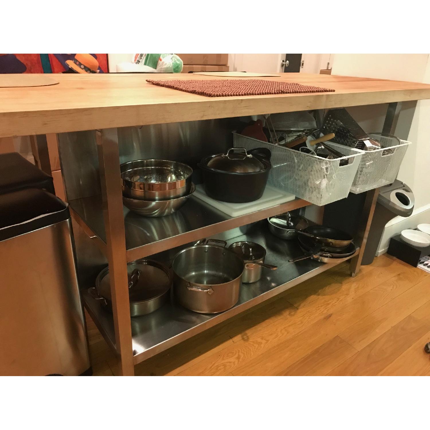 Stainless Steel Butcher Block Island - image-2