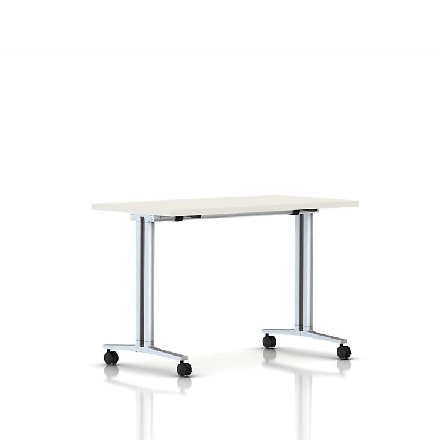 Herman Miller White Flip Top Desks AptDeco