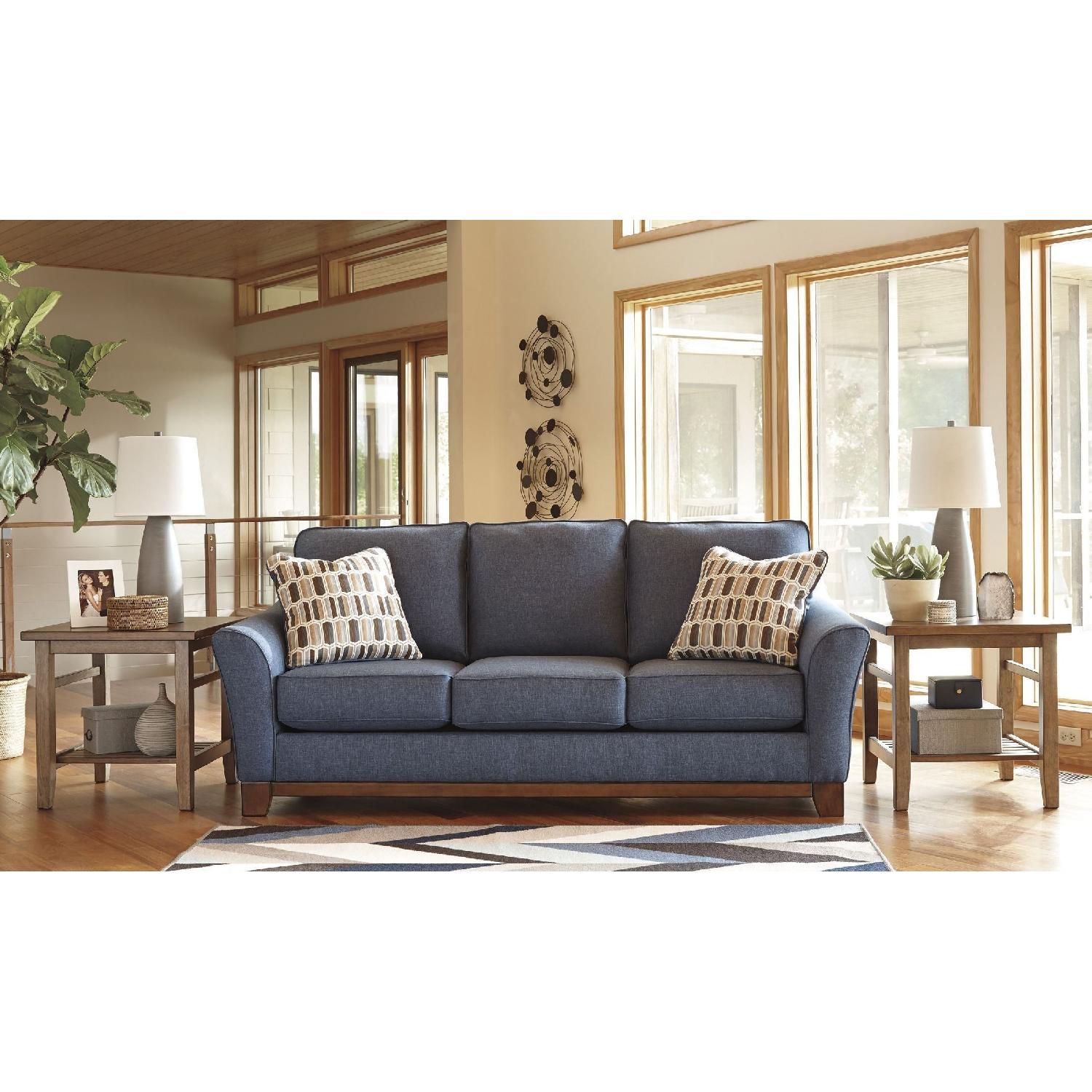 Ashley's Janley Sofa in Denim - image-1