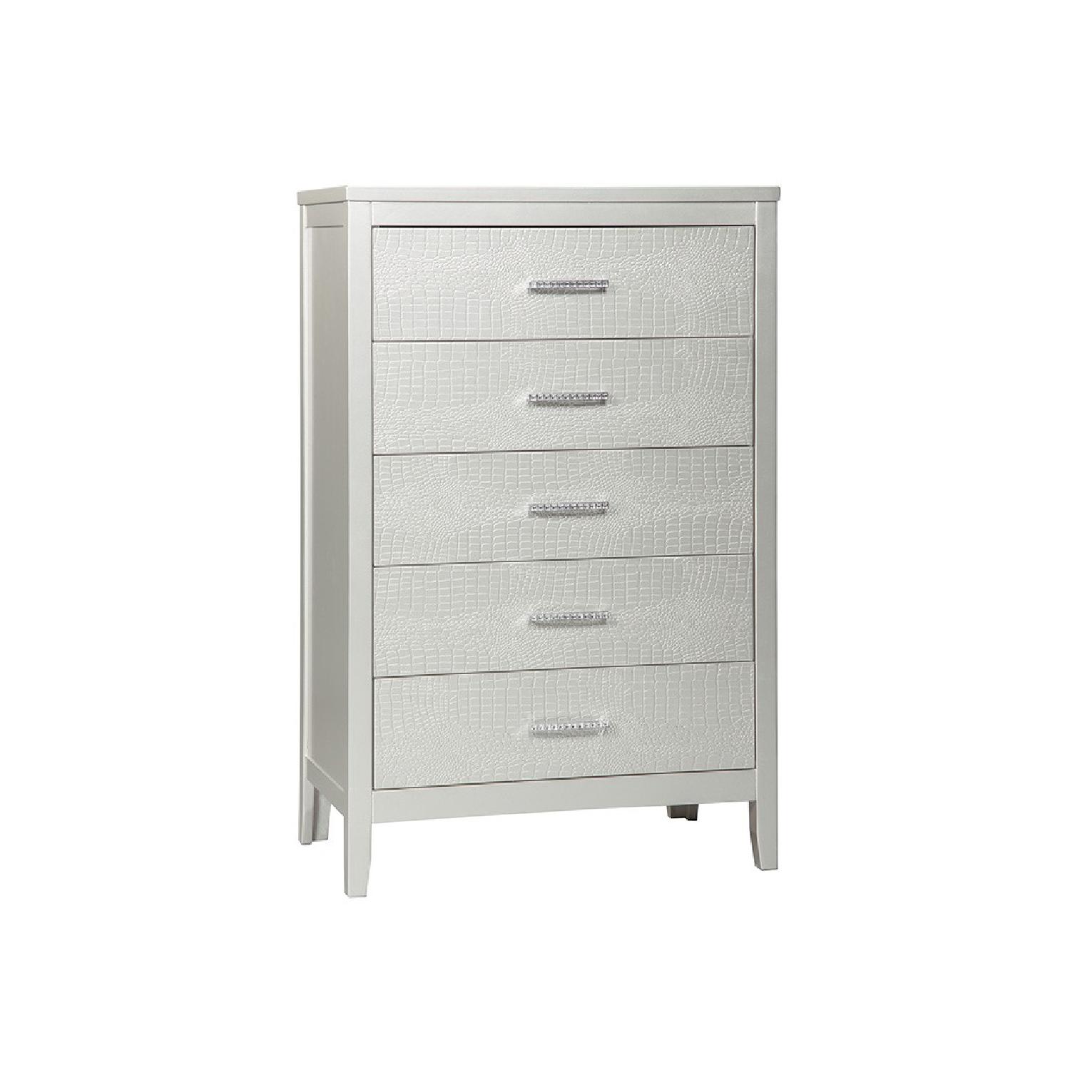 Ashley's Olivet Five Drawer Chest in Silver - image-2